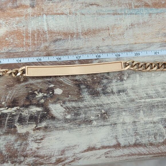 Zara Chunky Cuban Link Chain Belt, Gold Tone, 42\